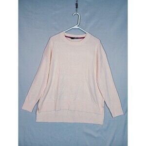 NWT IMNYC Soft Pink Pullover Sweater Womens XL Relaxed Fit Casual Minimalist